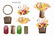 Autumn rustic watercolor kit, a Decorative Illustration by Elegantia (Thumbnail 4 of 10)
