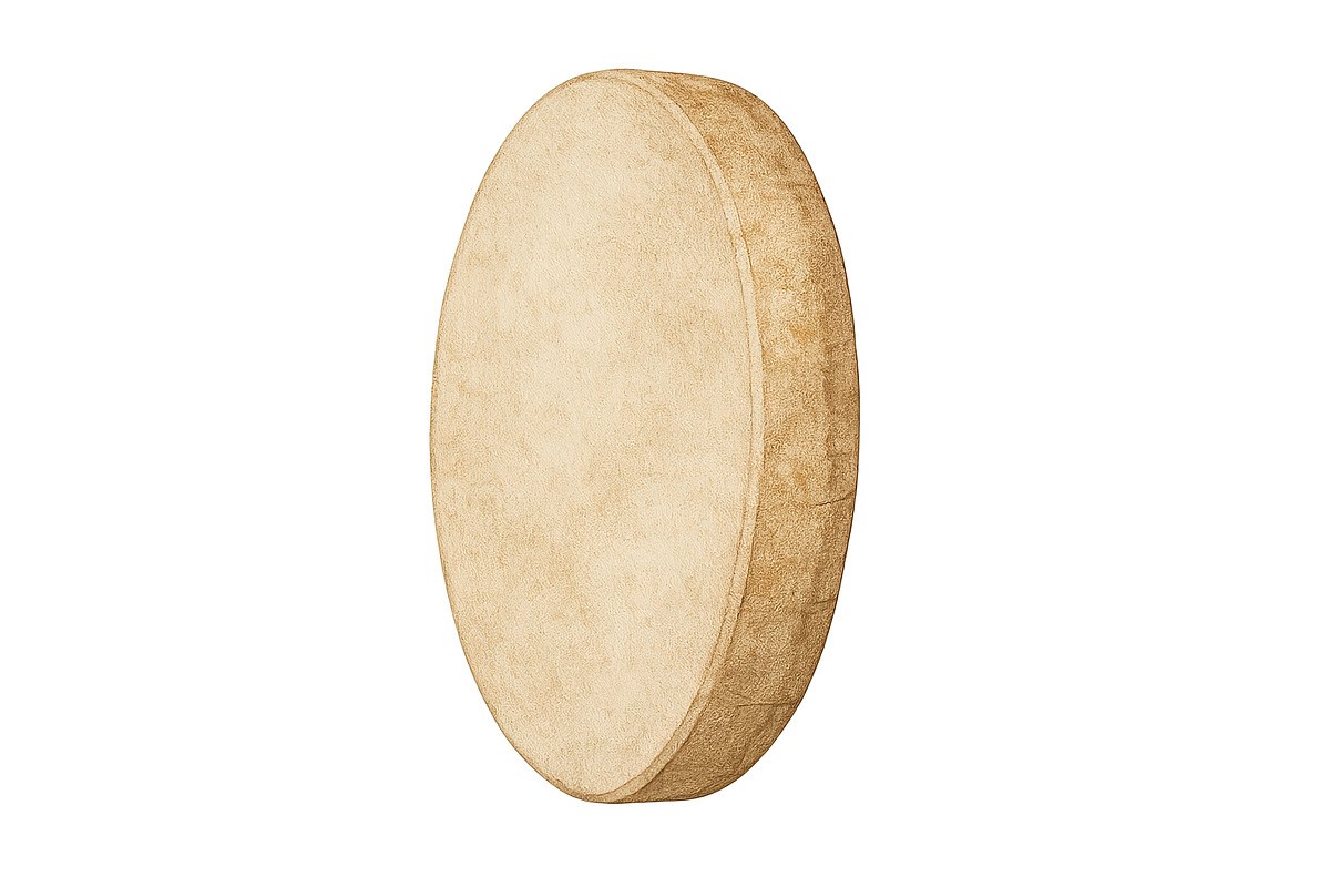 Isolated rawhide frame drum on trans, an Illustration by Dvoevnore photos