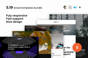 5 Email templates bundle XIX