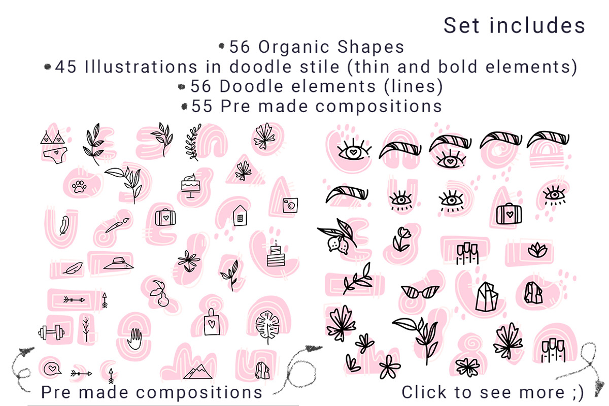 55 logo templates!LOGO PACK + bonus, a Branding & Logo Template by Ja Polina ArtShop (Photo 4 of 12)