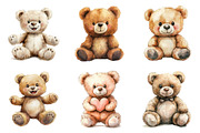 Cute Teddy Bear Clipart PNG, an Illustration by SinaCreation (Thumbnail 4 of 5)