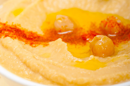 Hummus with mint on top, a Food & Drink Photo by keko64