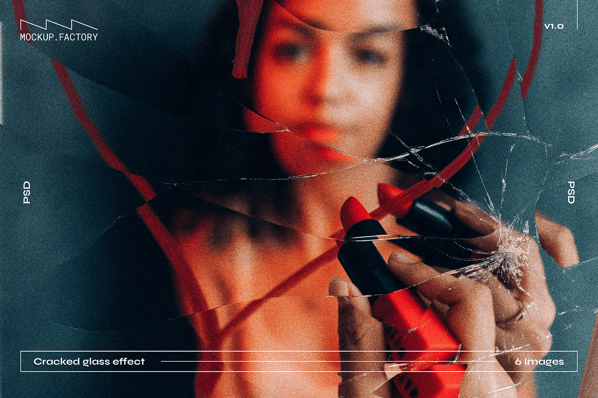 Cracked | Broken Glass Effect, an Object Graphic by Mockup.Factory (Photo 3 of 6)