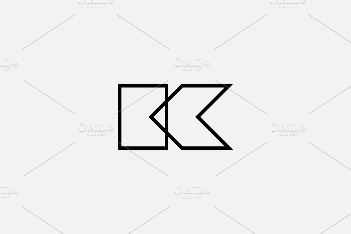 Letter K Monogram Outline Logo, a Branding & Logo Template by kurostd