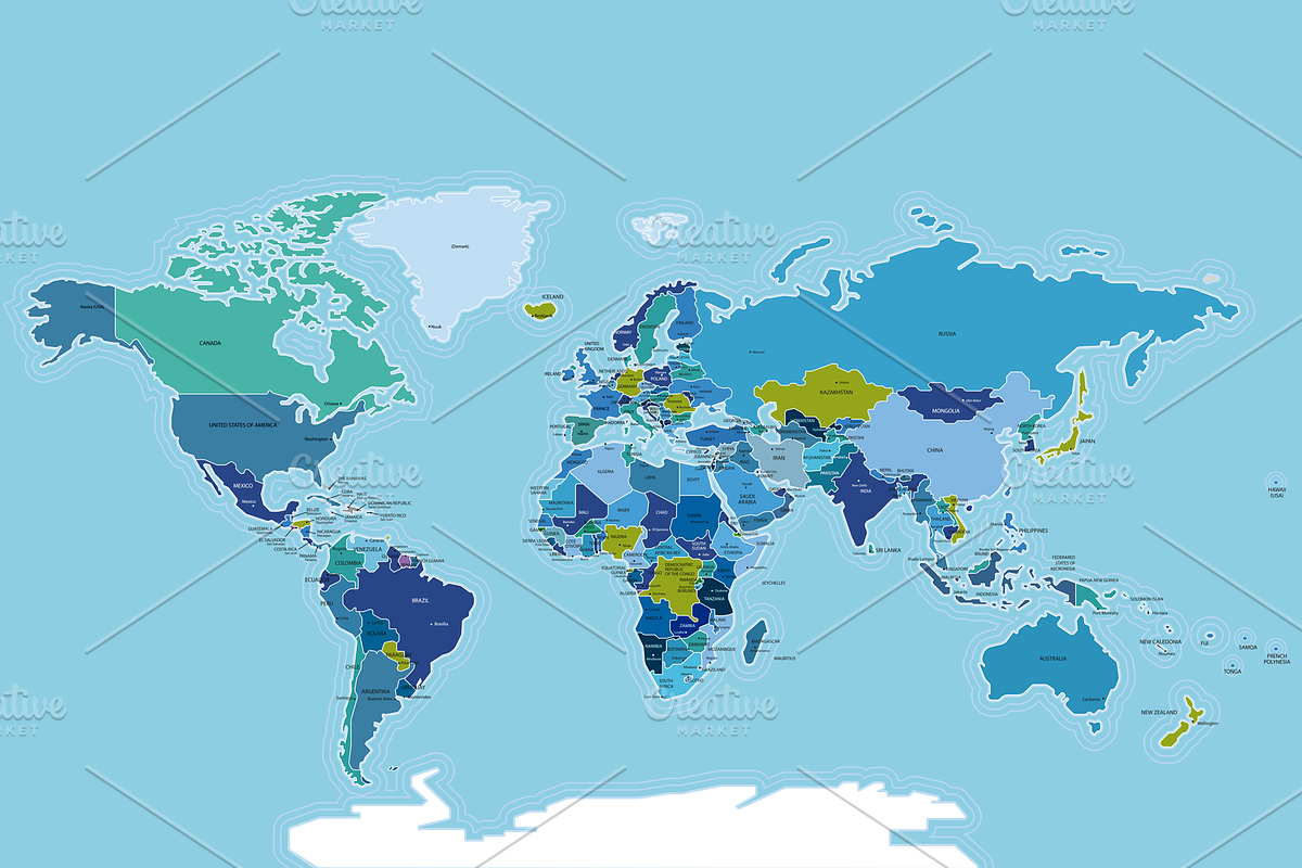 Collection of World Vector Maps, an Education Illustration by ÁRTICA (Photo 3 of 4)