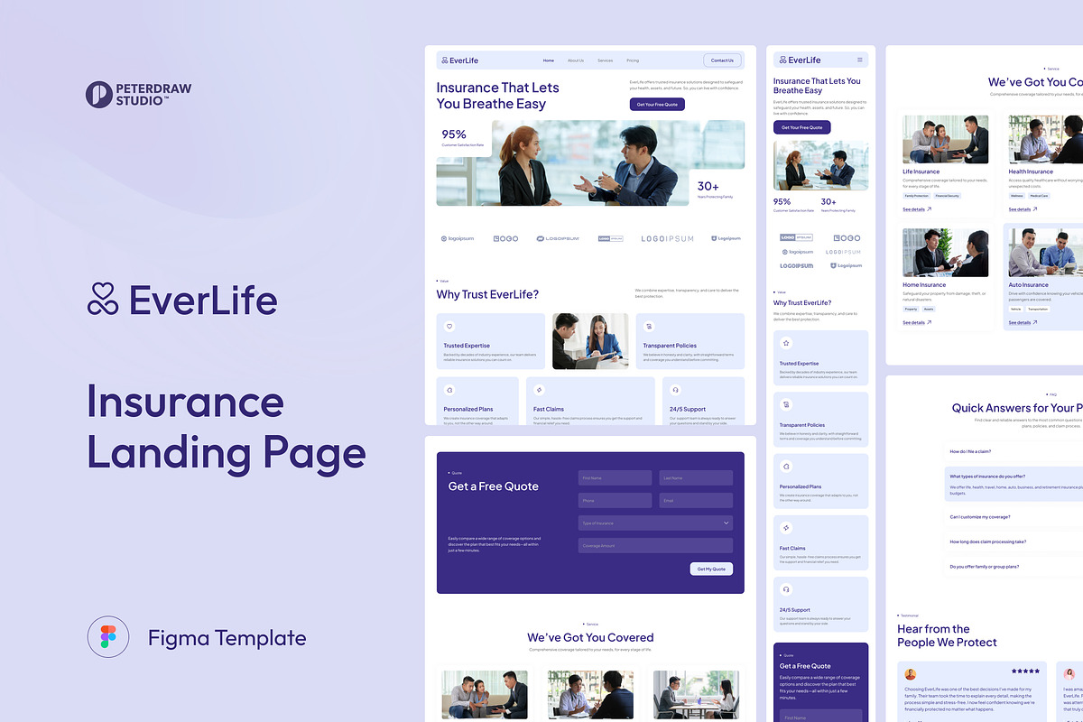 Insurance Landing Page Figma