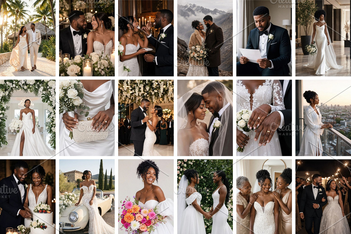 Black Melanin Wedding Bride Photos, a Person Photo by Selenique Studio (Photo 6 of 9)