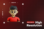 Football Avatar 3D Illustration Pack, a Characters & Person 3D Model by Haps Space (Thumbnail 2 of 4)
