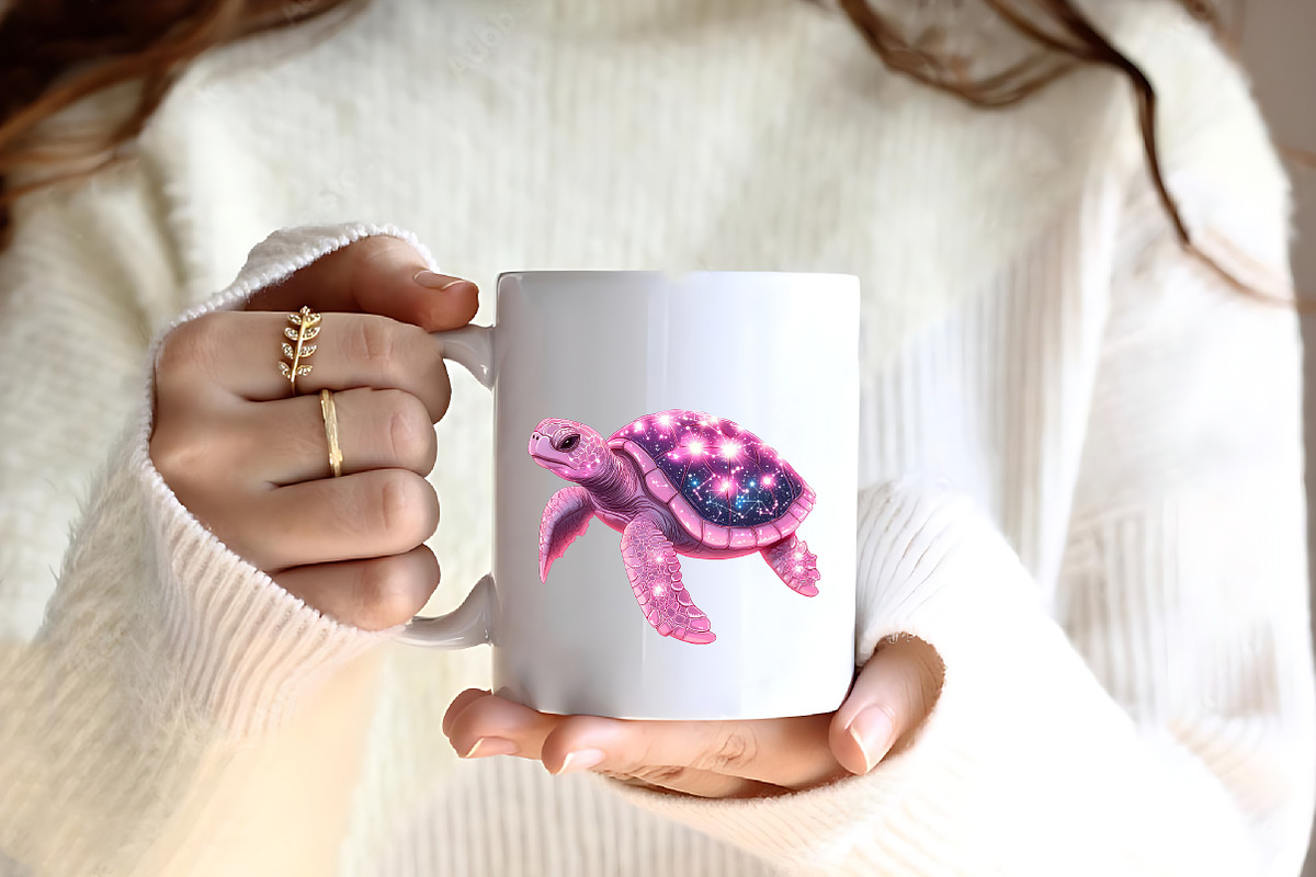 Pink Sea Turtle Clipart, an Illustration by CreationArt (Photo 6 of 9)