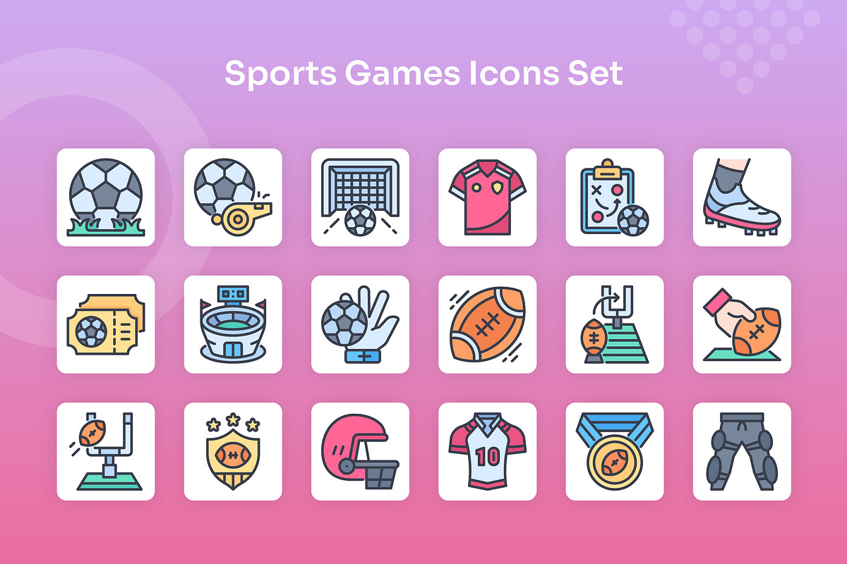 Sports Games Icons Set - Filled Line, an Icon by Kmg Design (Photo 2 of 3)