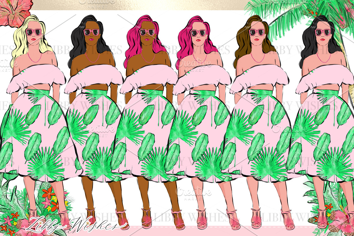 Palm Springs Tropical Clipart, an Animal Illustration by Libby Wishes (Photo 14 of 19)