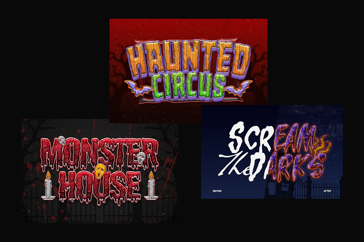 Halloween Horror Text Effects, a Layer Style Add-On by Matsero (Photo 2 of 4)