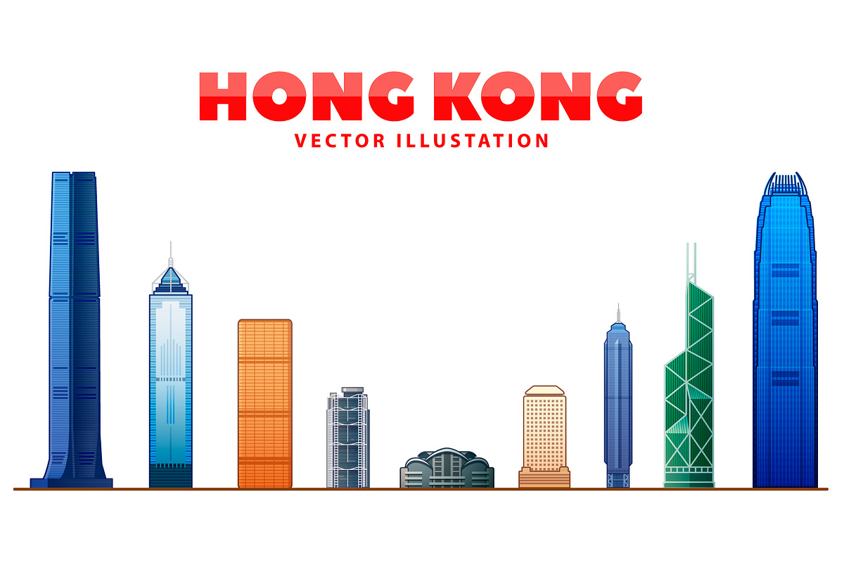 Hong Kong skyline., a Work Illustration by Sky and glass (Photo 5 of 5)
