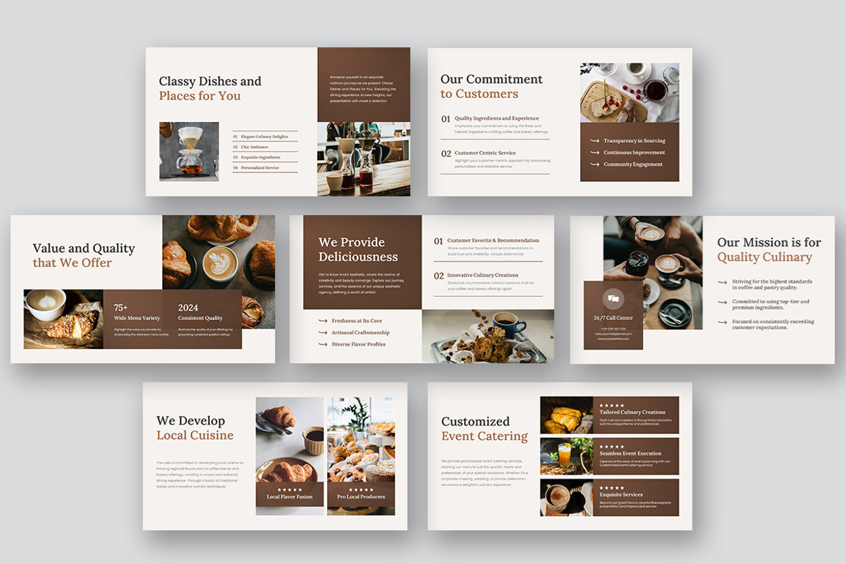 La Testa Coffee & Bakery Powerpoint, a Presentation Template by kerismaker (Photo 4 of 10)