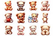Cute Teddy Bear Emotions Clipart, a Graphic by CitraGraphics (Thumbnail 3 of 4)
