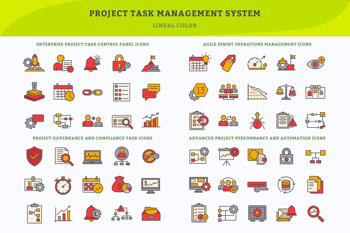 Project Task Management System Icons, an Icon by vexper (Photo 5 of 5)
