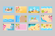 Summer background design vector set, a Decorative Illustration by foxndeer (Thumbnail 3 of 4)