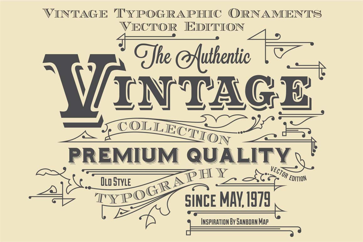 Vintage Typographic Ornaments, an Object Graphic by G7 (Photo 3 of 5)