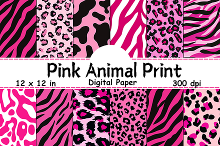 Pink Animal Print Seamless Pattern