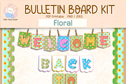 Floral Back to School Bulletin Board, a Stationery Template by Annyillustration (Thumbnail 1 of 6)