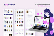 Booktopia – Fun Book Store Website, an UI Kit Template by peterdraw (Thumbnail 2 of 10)