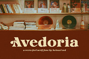 Avedoria Retro Feel Serif Font, a Serif Font by Heinzel Std (Thumbnail 1 of 12)