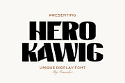 Hero Kawig - Chunky Display Font, a Sans Serif Font by Imoodev (Thumbnail 1 of 5)