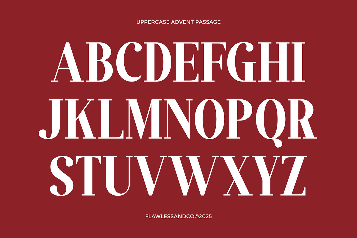 Advent Passage - Elegant Serif Font, a Serif Font by Flawless And Co (Photo 7 of 10)