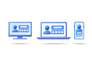3d vector illustration set of user, a Technology Illustration by Abscent