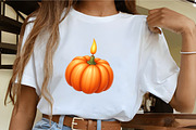 Pumpkin with Candle Clipart, an Illustration by CrexoraLab (Thumbnail 3 of 5)