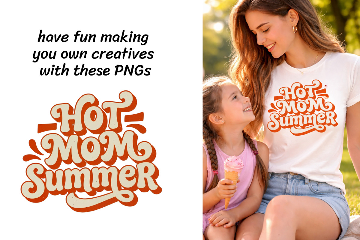 Hot Mom Summer Clipart Set - 16 PNG, a Decorative Illustration by InkyQueenArt (Photo 2 of 6)