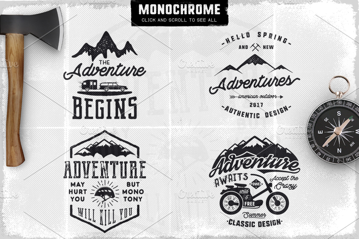 9 Adventure Logos & Tee Designs, an Object Graphic by JeksonGraphics (Photo 4 of 10)