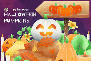 Halloween Pumkins PNG clipart Pack