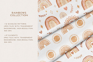 Boho Rainbows Patterns Collection