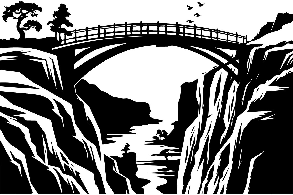 Mountain Valley Landscape SVG Bundle, an Object Graphic by Designer_Momina (Photo 14 of 16)