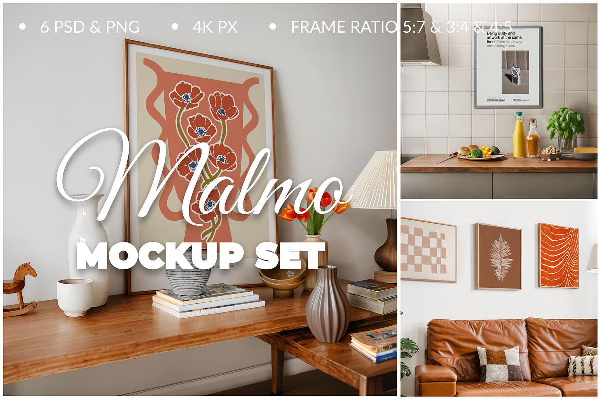 Poster Frame Mockup Set 6 PSD, a Product Mockup by SigaSigaMockup (Photo 1 of 5)