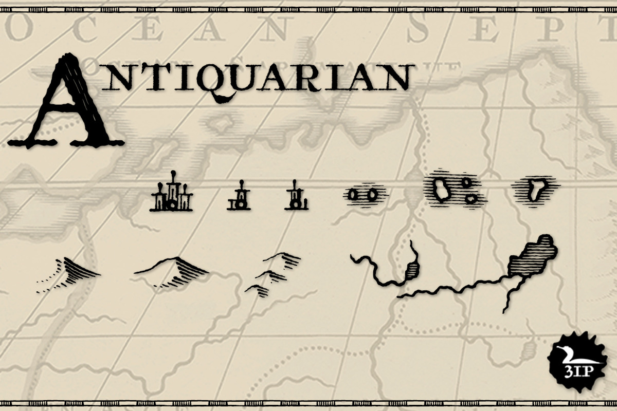 Antiquarian, an 18th-century map font