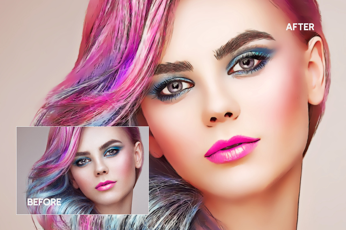 Beauty Paint Photoshop Action, an Action Add-On by Effect-Hub (Photo 2 of 7)