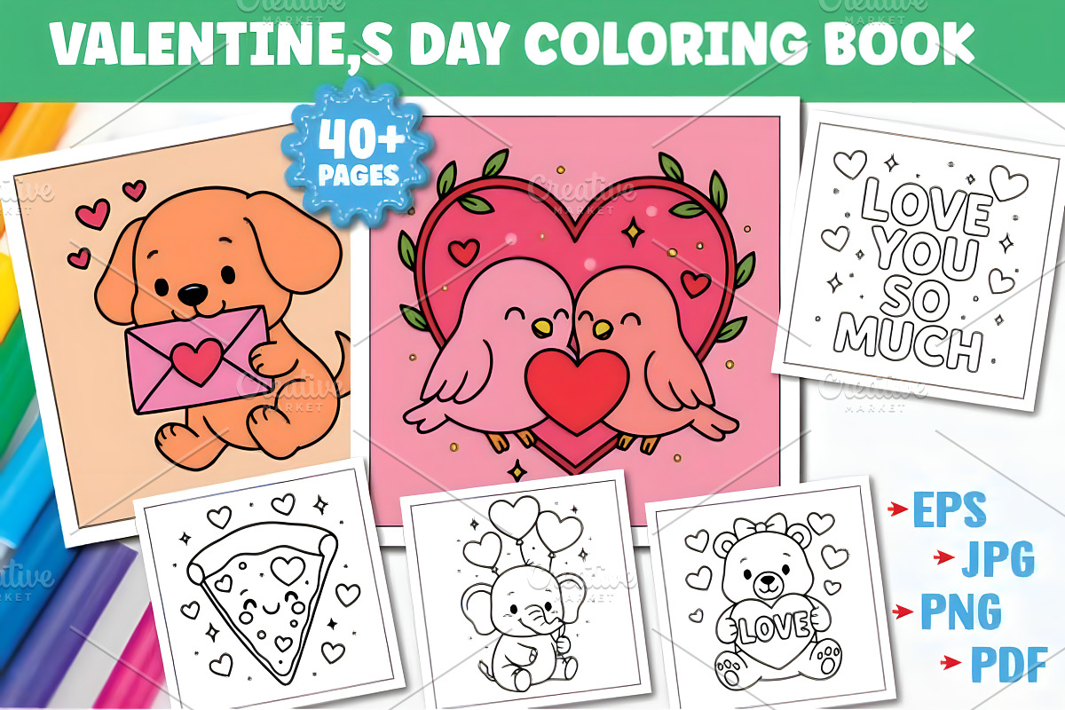 Bold Easy Valentine’s Day Book, a Seasonal Illustration by Design Station (Photo 1 of 5)