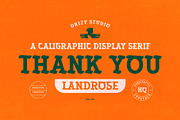 Landrose – Caligraphic Display Serif, a Serif Font by Drizy (Thumbnail 10 of 10)