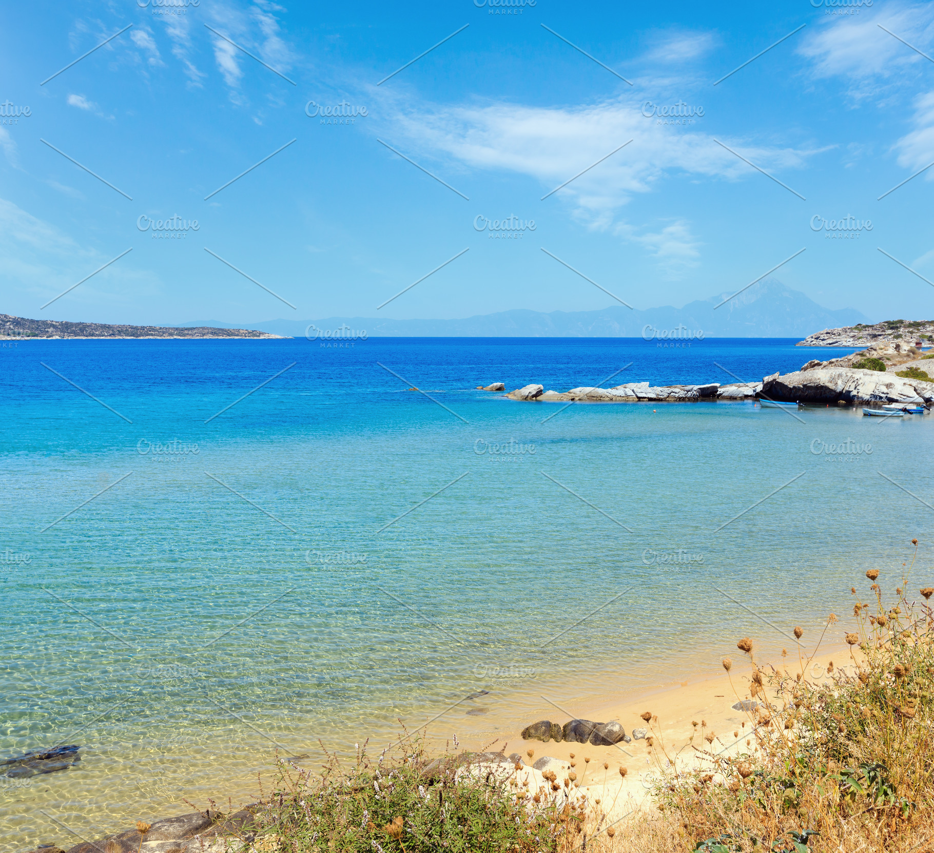 Summer sea coast (Halkidiki, Greece)., a Nature Photo by YuriyB