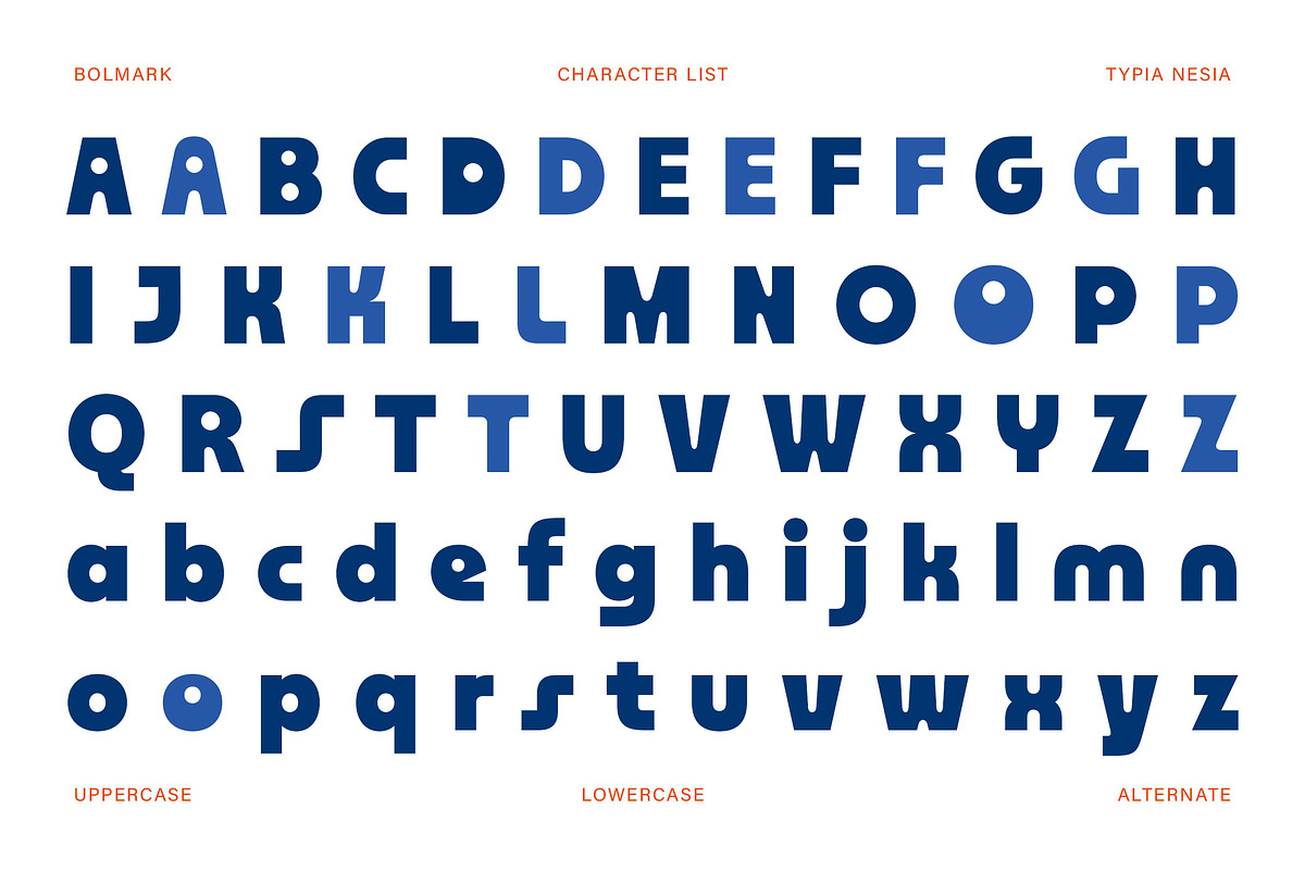 Bolmark – Retro Bauhaus Bold Sans, a Sans Serif Font by Typia Nesia (Photo 11 of 12)