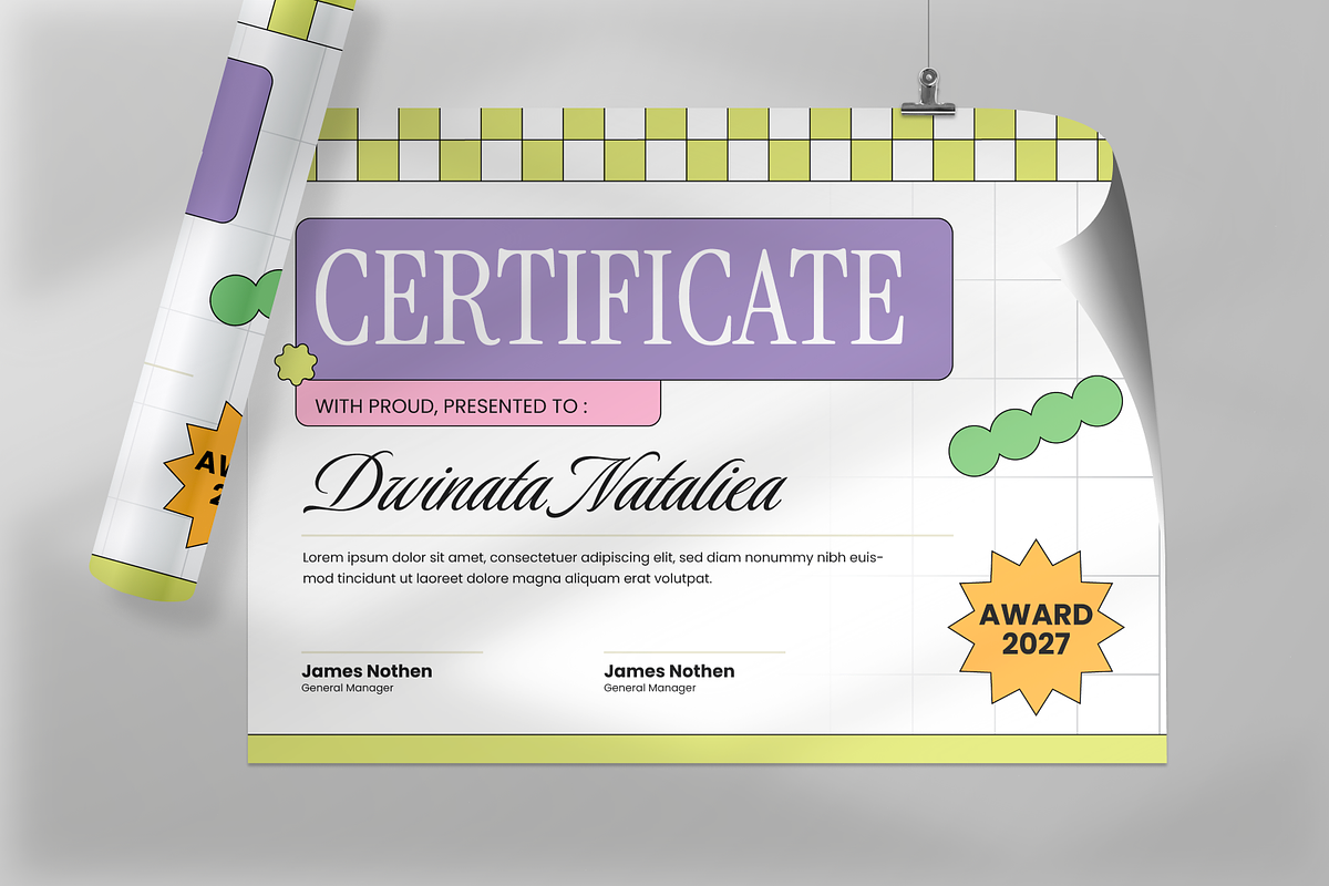 Colorful Pop Certificate Landscape preview 5