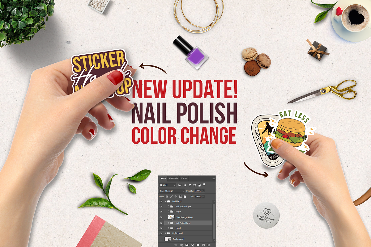 Mockup Hand Mockup | Sticker Mockup, a Product Mockup by LovePowerDesigns (Photo 3 of 3)