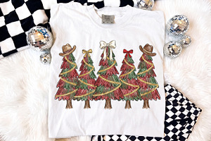 Western Christmas Tree PNG, Cowboy, a Seasonal Illustration by Libby Wishes