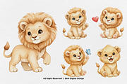 15 Bundle Watercolor The Lion King, an Animal Illustration by Morspective (Thumbnail 7 of 8)
