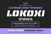 Lokoxi Stencil - Standard Family, a Sans Serif Font by Anfound Type (Thumbnail 1 of 14)