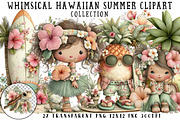 Whimsical Hawaiian Summer Clipart, an Illustration by OK Design (Thumbnail 1 of 6)