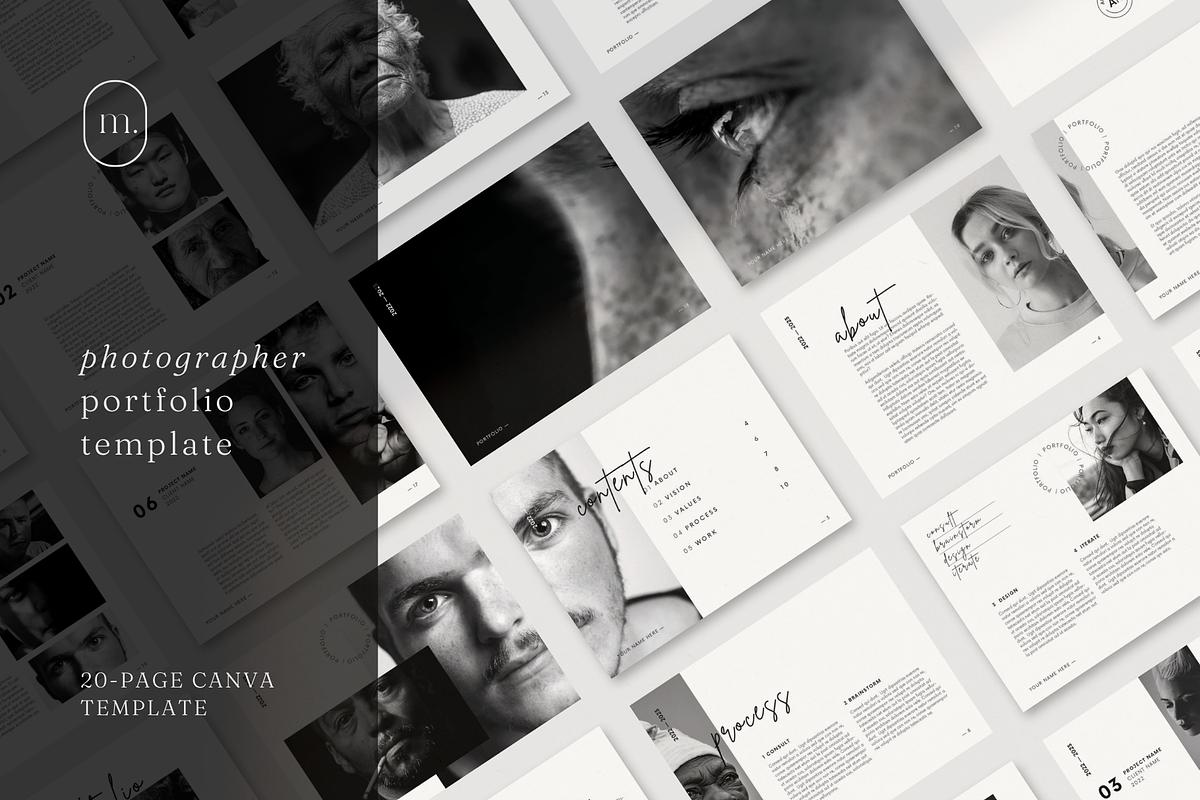 Photography Portfolio Template Canva, a Presentation Template by frommakertomaker (Photo 1 of 10)