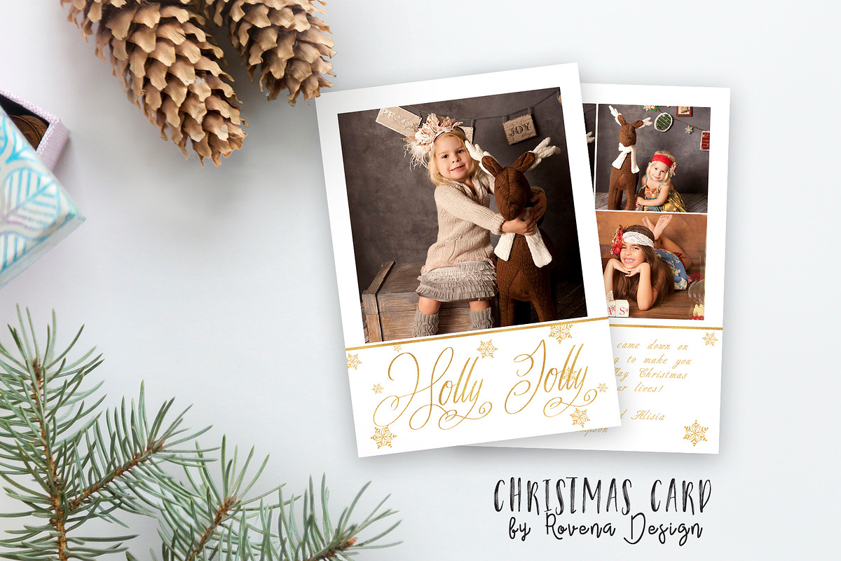 Christmas Card Template, a Card Template by Rovena Design (Photo 1 of 3)